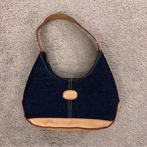 DENIM + TAN MINI BAG
